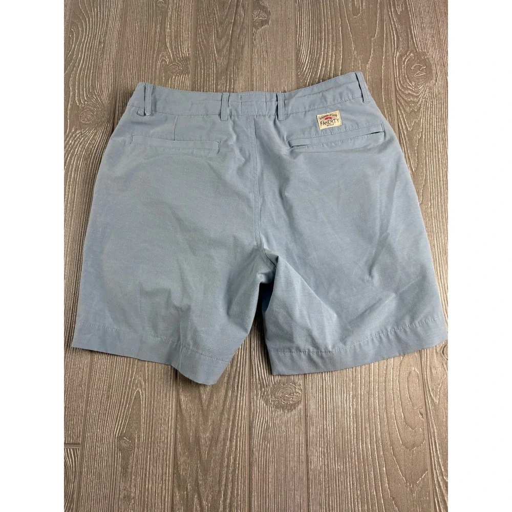 Faherty All Day Shorts Blue Mens Size 30 Inseam 7 Stretch Chino Flat Front